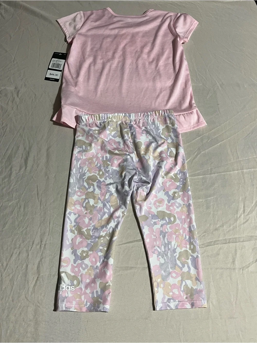 adidas Pink Floral Camouflage Girls Matching Set Girls Size 6 New with Tags